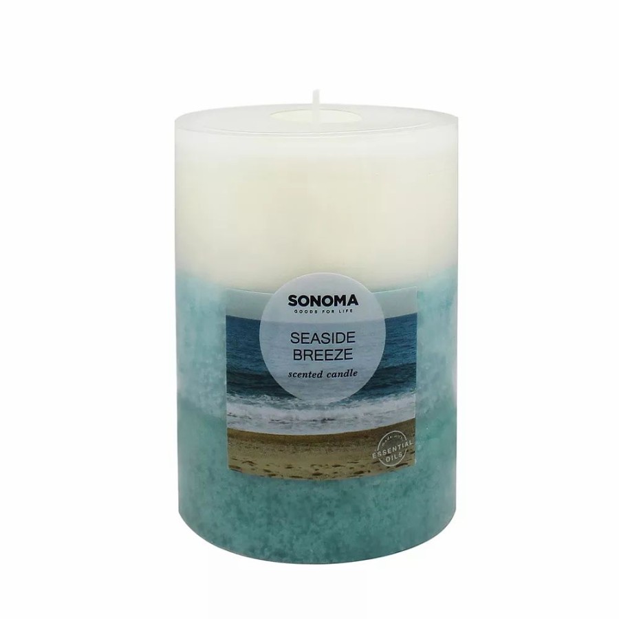 Candles * | Sonoma Goods For Life 3 X 4 Seaside Breeze Pillar Candle