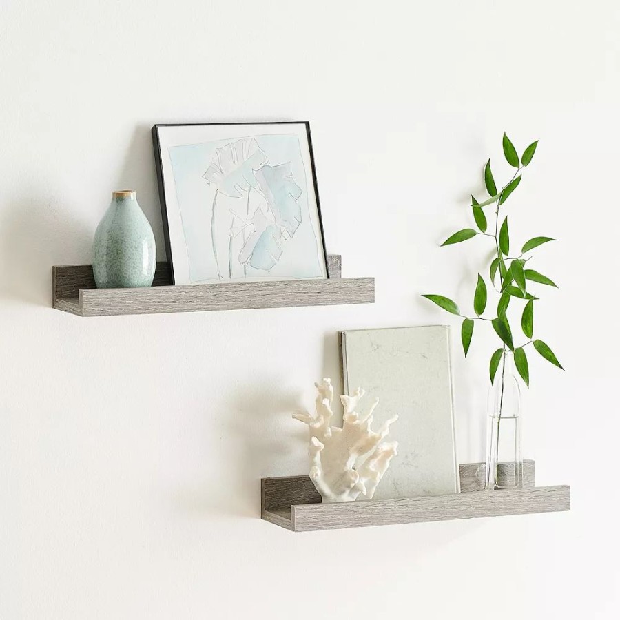 Wall Decor * | Sonoma Goods For Life Gray Ledge Shelf Wall Decor 2-Piece Set