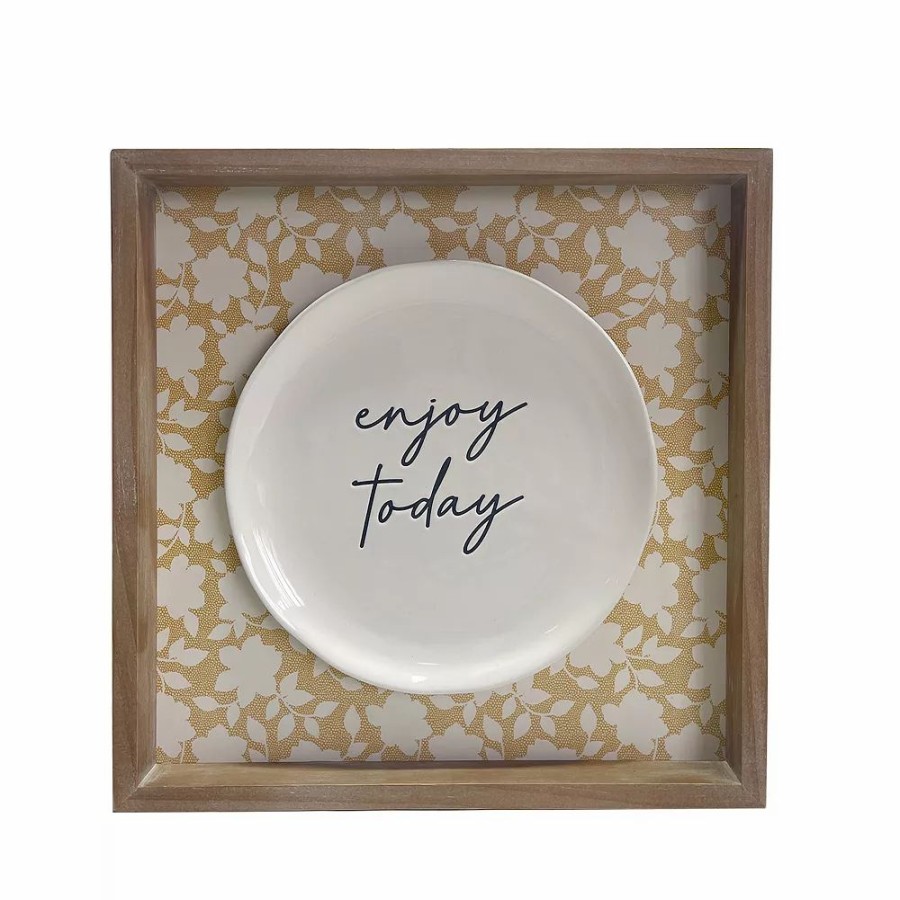 Wall Decor * | Sonoma Goods For Life Enjoy Today Plate Framed Wall Art