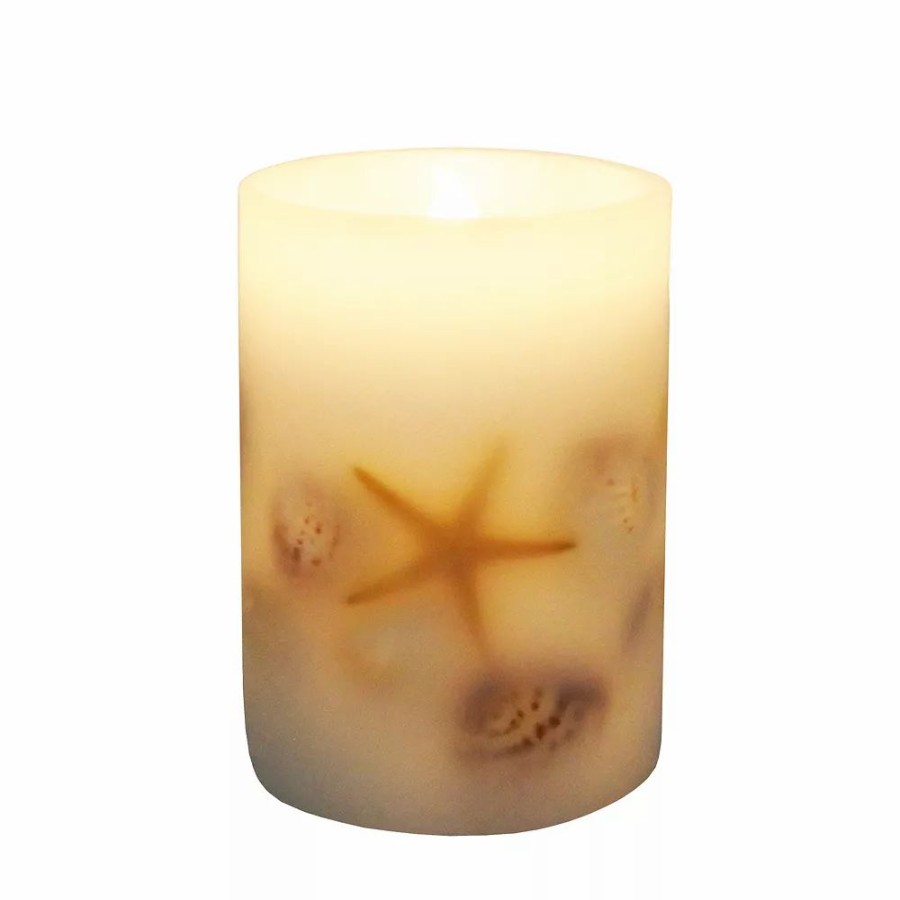 Candles * | Sonoma Goods For Life Seashell Led Short Pillar Candle