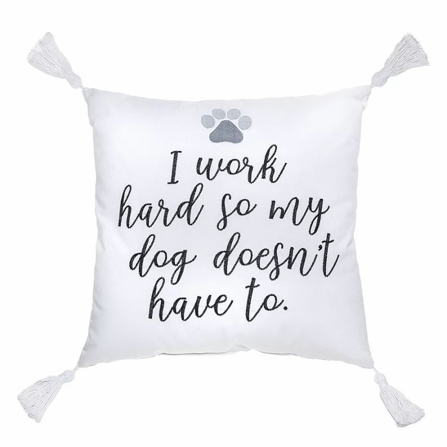 Chair Pads * | Sonoma Goods For Life I Work Hard Pet Pillow