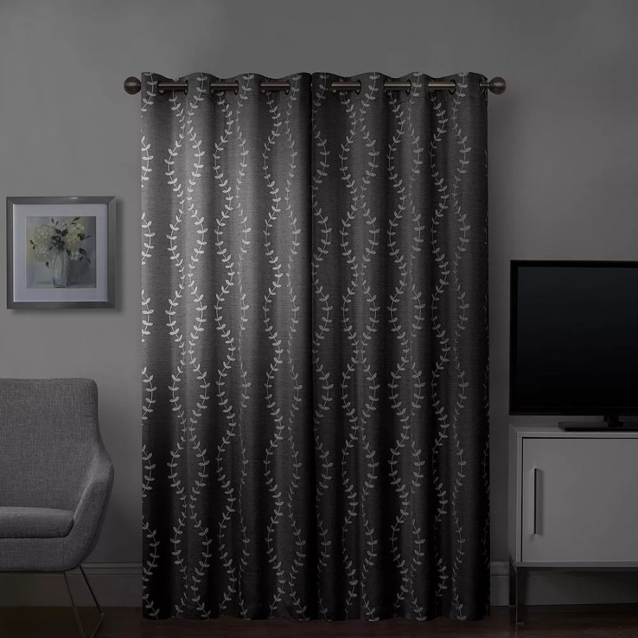 Window Treatments * | Sonoma Goods For Life Ultimate Performance 2-Pack Lindley Embroidered 100% Blackout Curtain