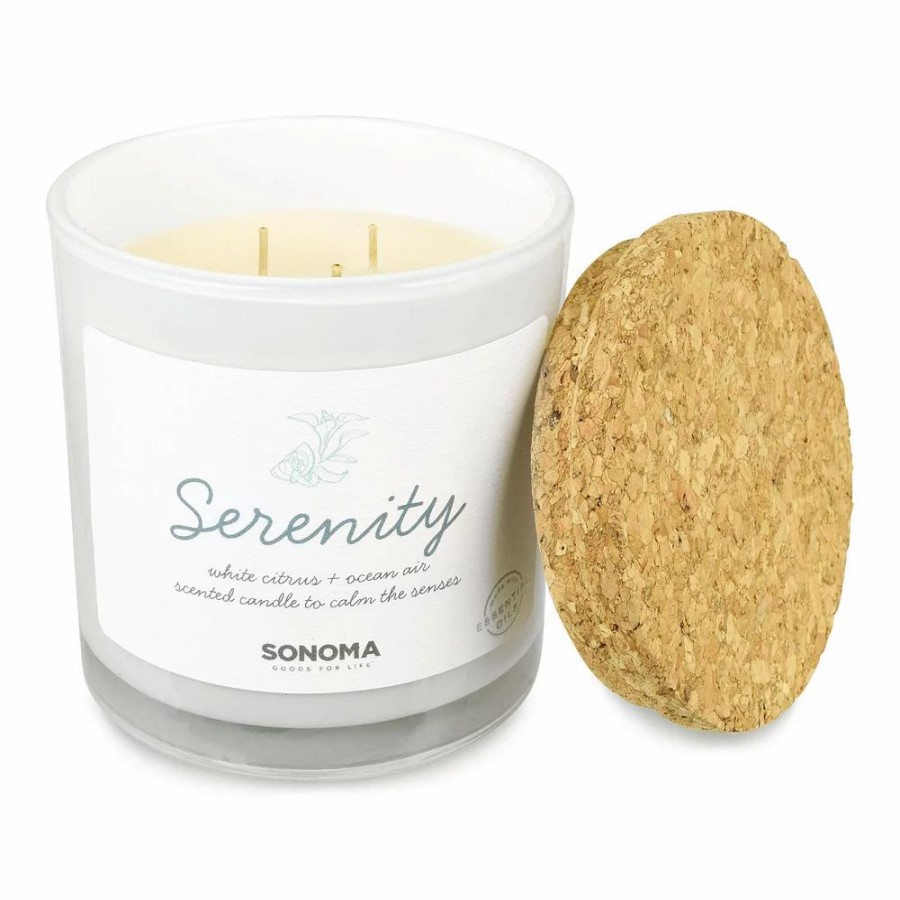 Candles * | Sonoma Goods For Life 13-Oz. Serenity White Citrus & Ocean Air 3-Wick Jar Candle