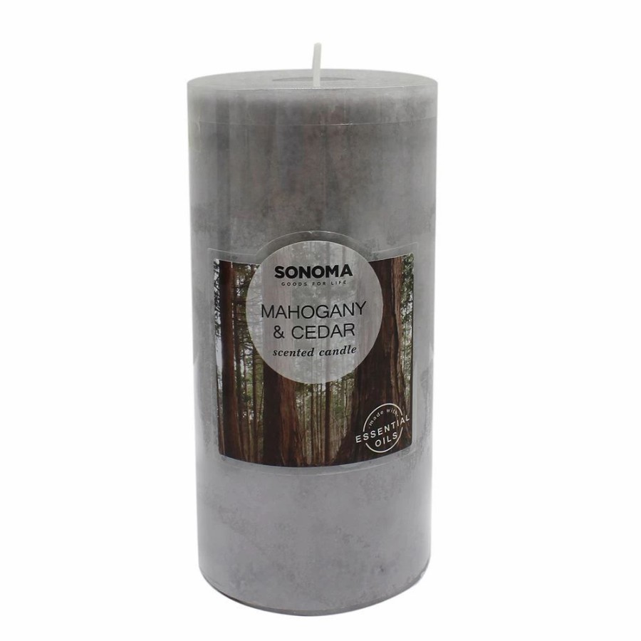 Candles * | Sonoma Goods For Life 3 X 6 Mahogany & Cedar Pillar Candle