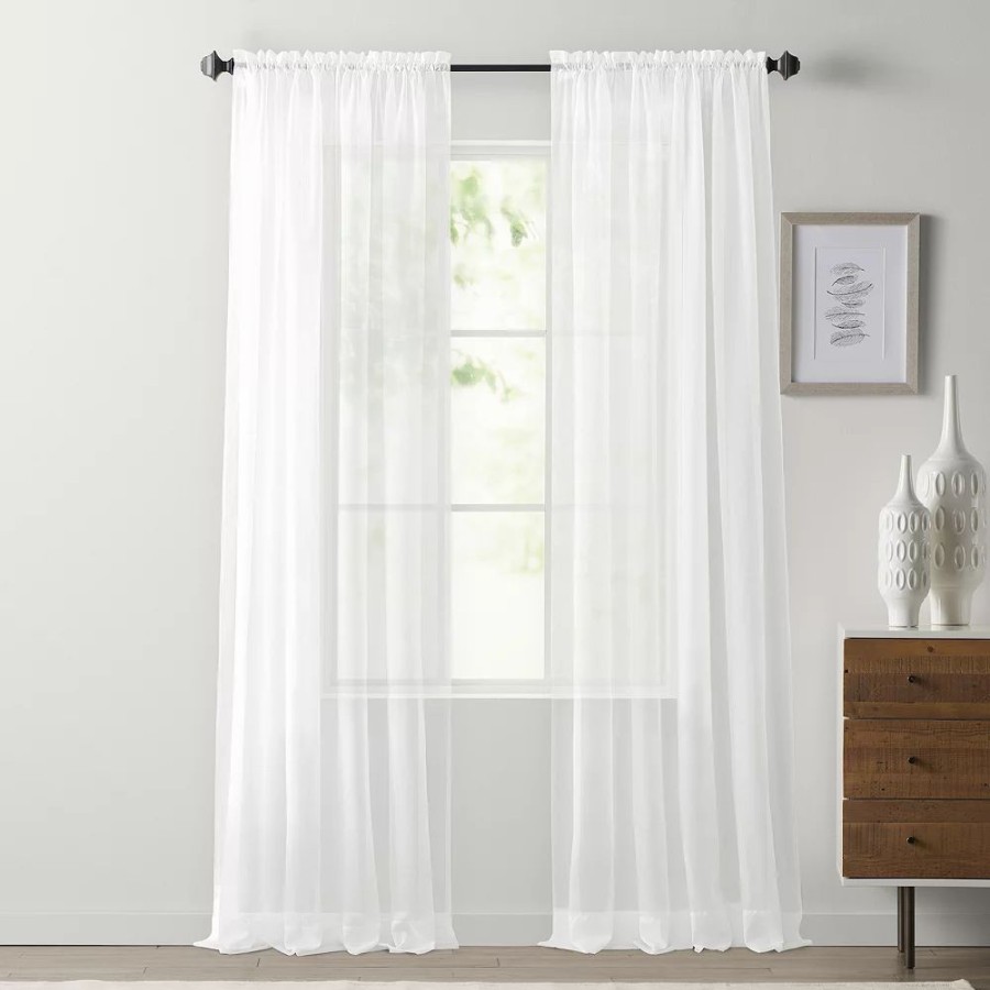 Window Treatments * | Sonoma Goods For Life 2-Pack Sheer Voile Window Curtains