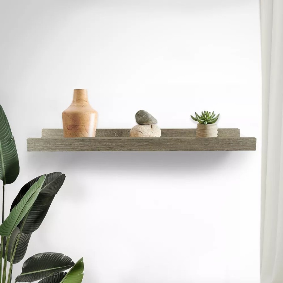 Wall Decor * | Sonoma Goods For Life Gray Wash Single Ledge Shelf Wall Decor