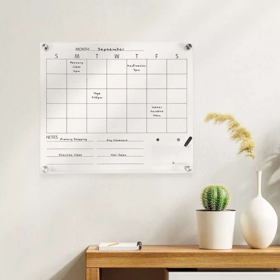 Wall Decor * | Sonoma Goods For Life Acrylic Month Calendar With Small Shelf