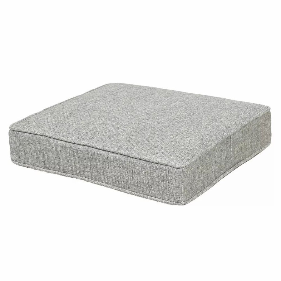 Chair Pads * | Sonoma Goods For Life Presidio Indoor/Outdoor Reversible Ottoman Cushion Stone