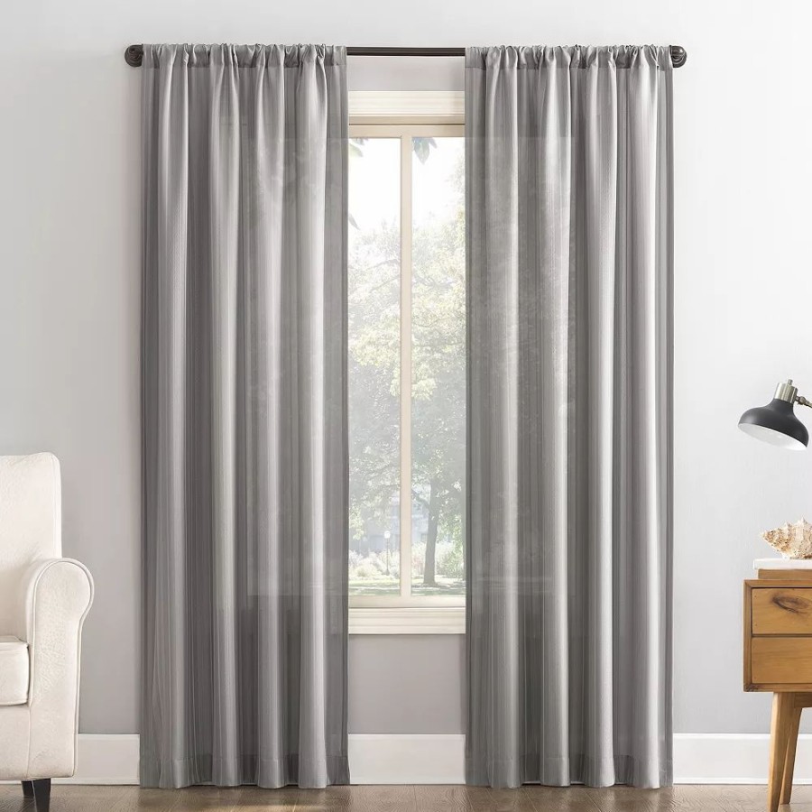 Window Treatments * | Sonoma Goods For Life Recycled Polyester Vertical Stripe Sheer Window Curtain