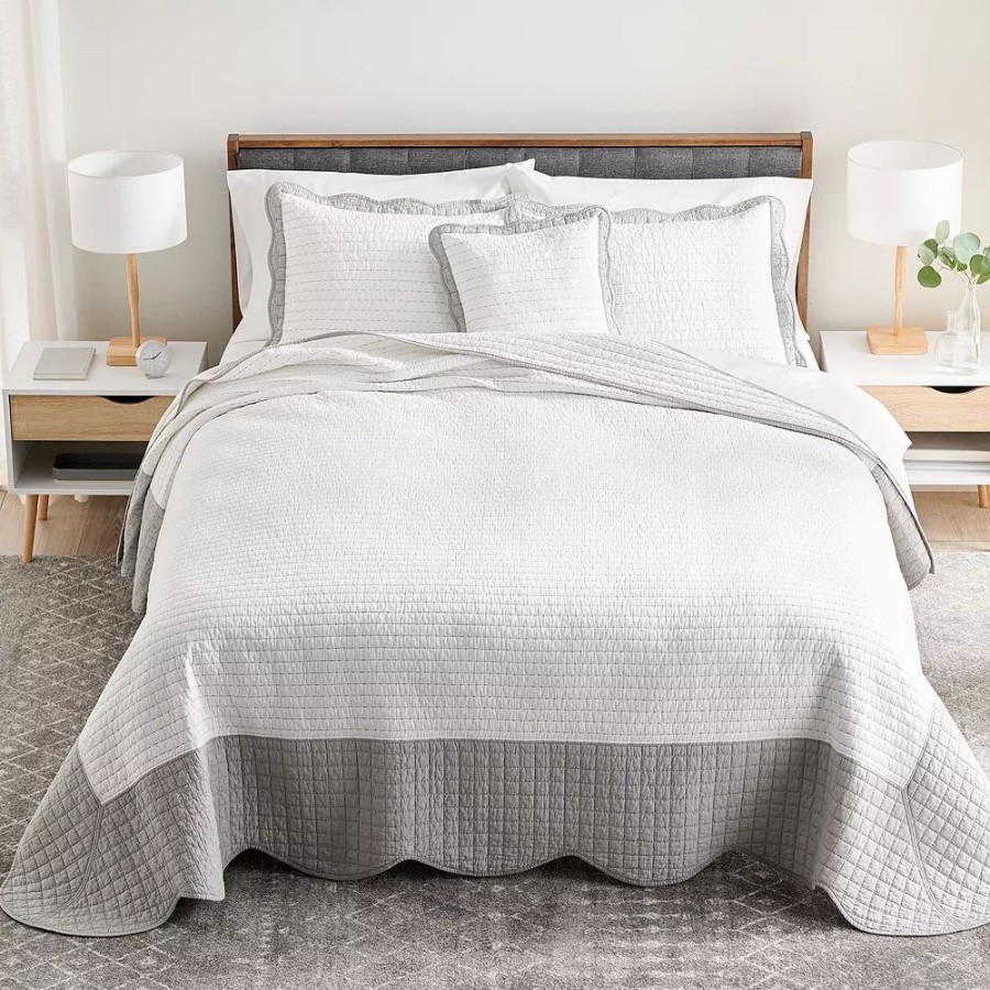 Bedding * | Sonoma Goods For Life Carmen Contrast Flange Bedspread Or Sham