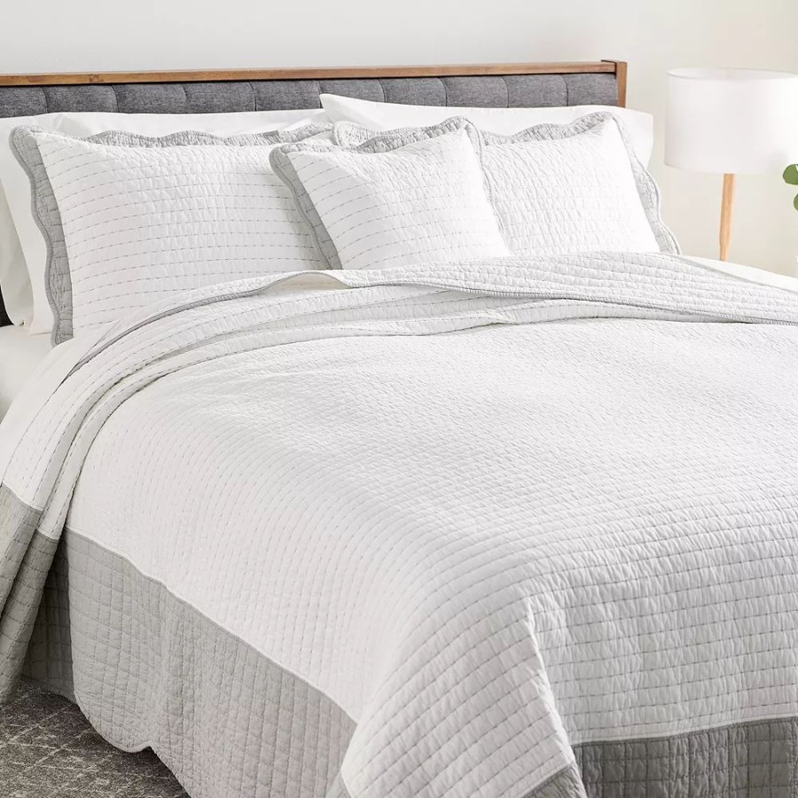 Bedding * | Sonoma Goods For Life Carmen Contrast Flange Bedspread Or Sham