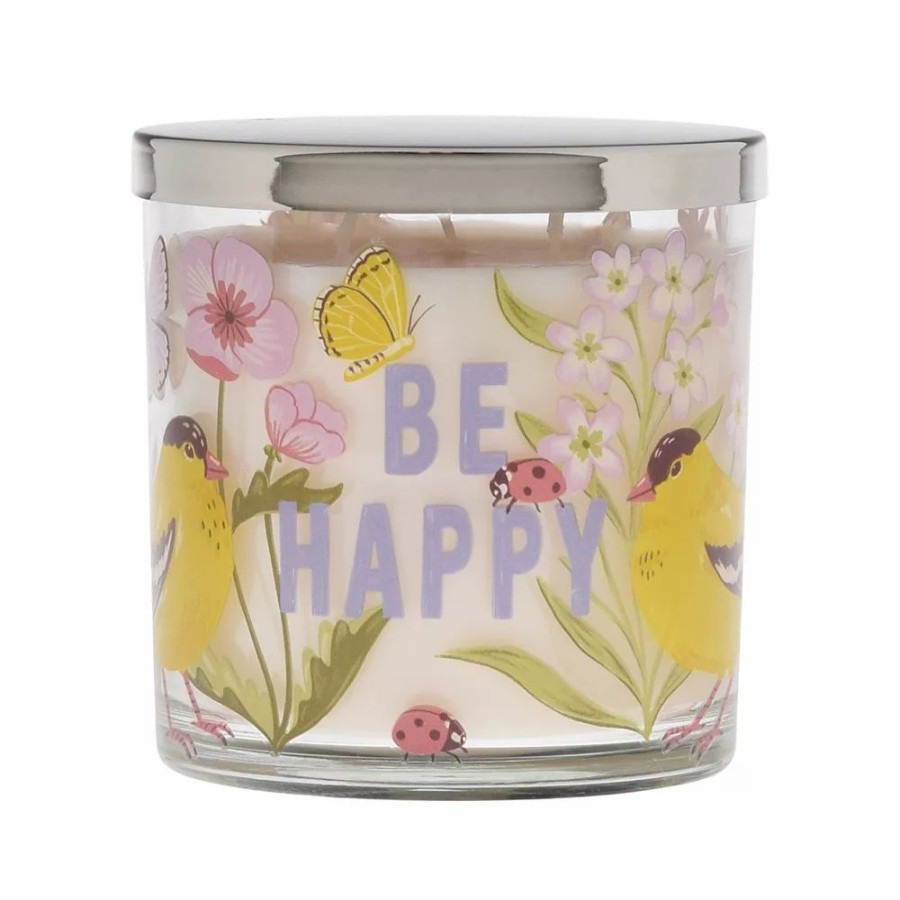 Candles * | Sonoma Goods For Life Be Happy Rainbow Lotus 13-Oz. Candle Jar