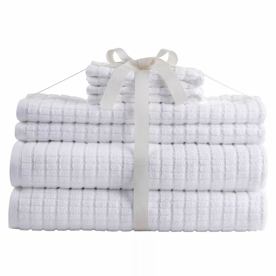 Bathroom * | Sonoma Goods For Life Grid Texture Towels