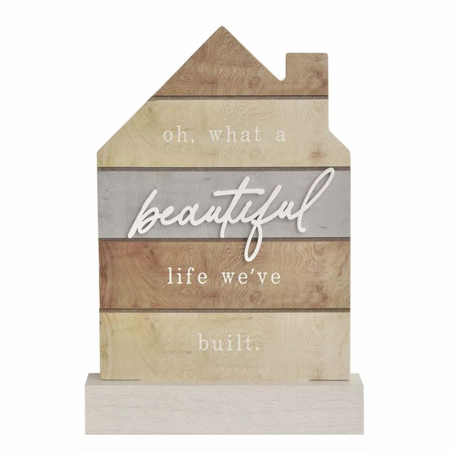 Wall Decor * | Sonoma Goods For Life Layered Wood Icon Sentiment Box