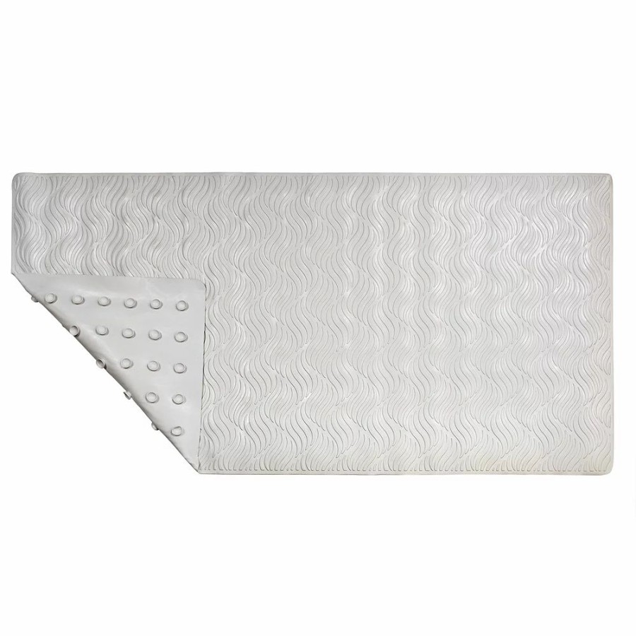 Bathroom * | Sonoma Goods For Life Heavy Duty Extra Long Rubber Waves Bathtub Mat