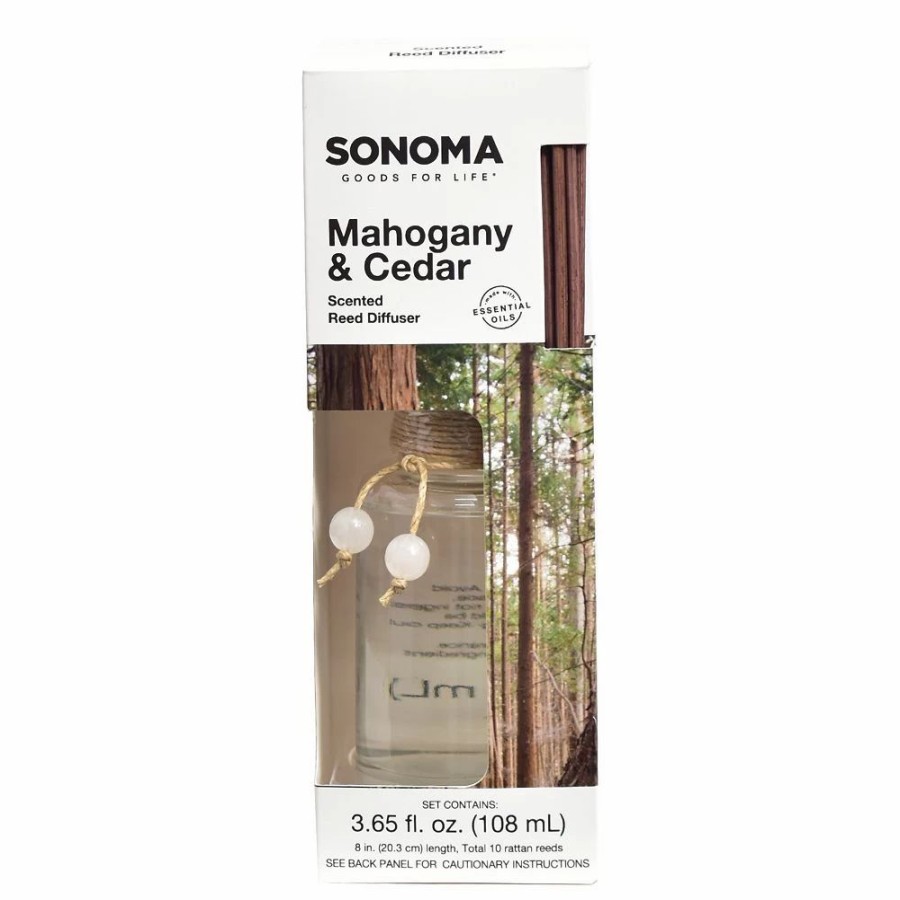 Candles * | Sonoma Goods For Life Mahogany & Cedar Reed Diffuser 11-Piece Set