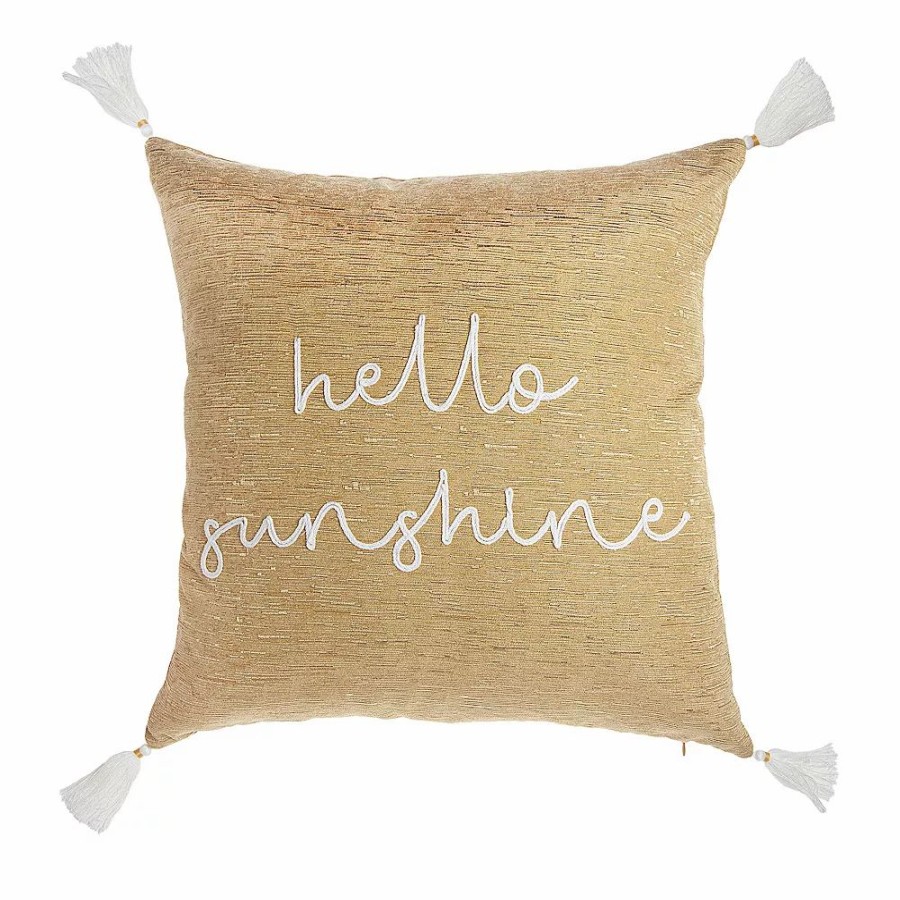 Chair Pads * | Sonoma Goods For Life Yellow Hello Sunshine Pillow