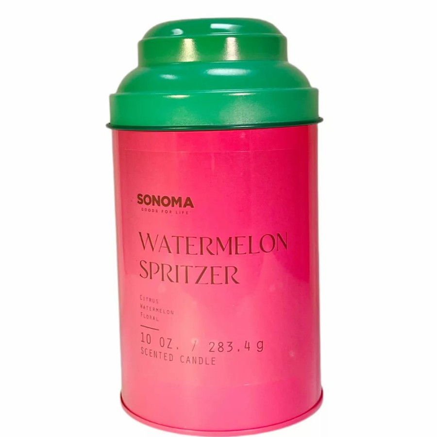 Candles * | Sonoma Goods For Life Tin Drink Collection Lavender Watermelon Spritzer 10-Oz. Candle Jar