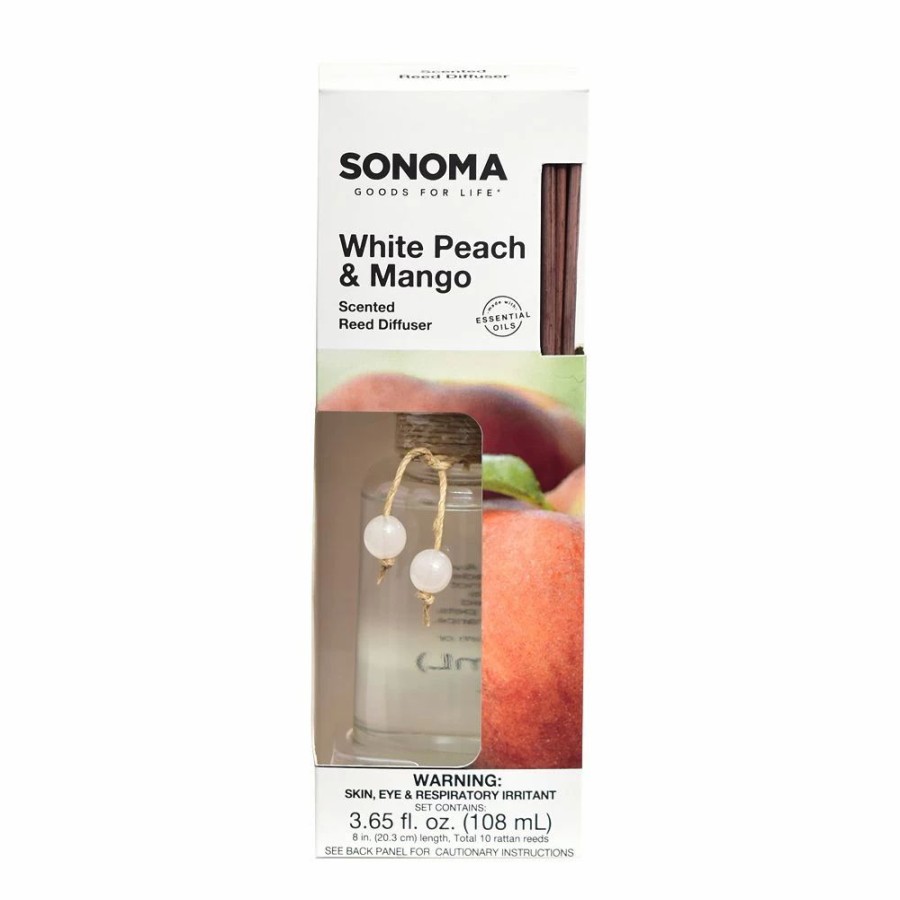 Candles * | Sonoma Goods For Life White Peach & Mango Reed Diffuser 11-Piece Set